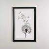 cuadro dandelion enmaracado en negro